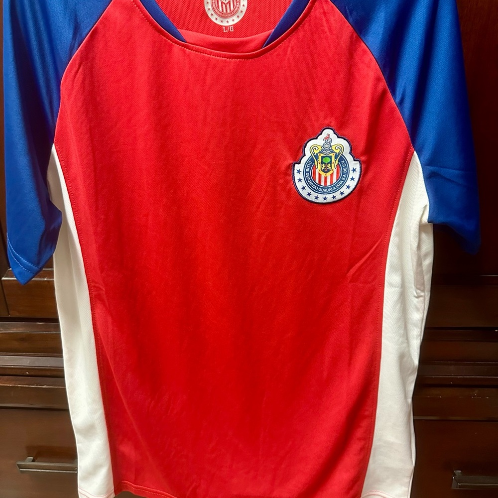 Red and Blue Soccer chivas Shirt
